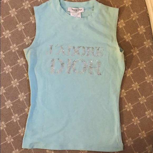baby blue dior tank top